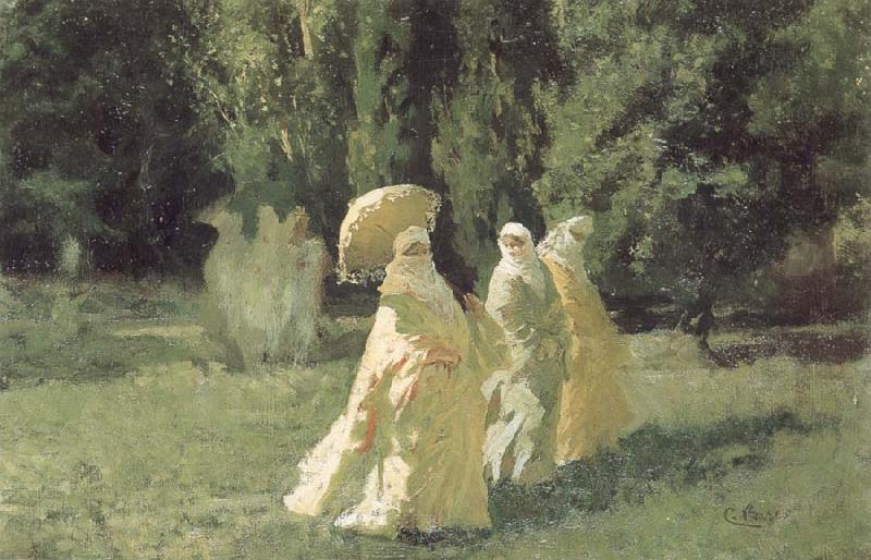 Cesare Biseo The Favorites from the Harem in the Park Germany oil painting art
